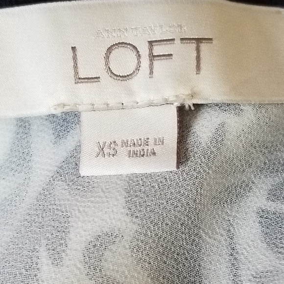 Ann Taylor Loft dress size xs navy blue white - Picture 4 of 5